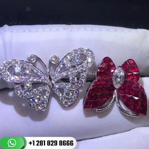 Van Cleef & Arpels Between the Finger Ring Flying Butterfly Ring with Mystery Set Rubies VCARF27100