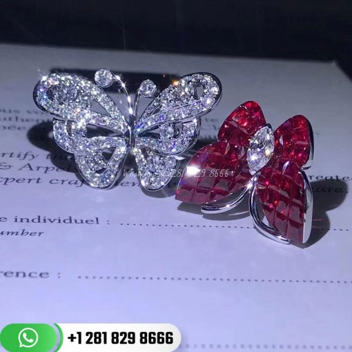 Van Cleef & Arpels Between the Finger Ring Flying Butterfly Ring with Mystery Set Rubies VCARF27100