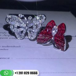 Van Cleef & Arpels Between the Finger Ring Flying Butterfly Ring with Mystery Set Rubies VCARF27100