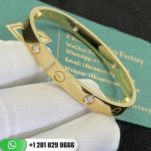 Cartier Love Bracelet 4 Diamonds Yellow Gold - B6035917