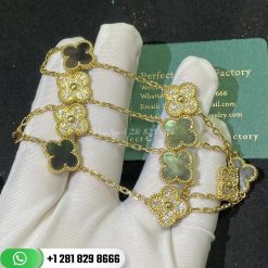 Van Cleef & Arpels Vintage Alhambra Necklace 10 Motifs - Gray Mother-of-pearl