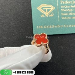 Van Cleef & Arpels Vintage Alhambra Ring Carnelian