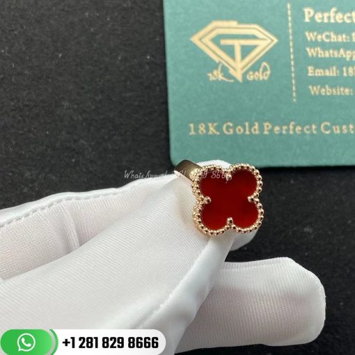 Van Cleef & Arpels Vintage Alhambra Ring Carnelian