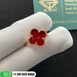 Van Cleef & Arpels Vintage Alhambra Ring Carnelian