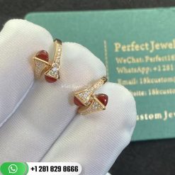 Marli Cleo Diamond Huggie Earrings CLEO-E20 Red Agate