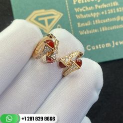 Marli Cleo Diamond Huggie Earrings CLEO-E20 Red Agate