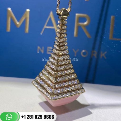 Marli Cleo Rev Diamond Pendant CLEO-N29 Pink Opal