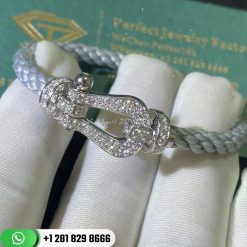 Fred Force 10 Bracelet 18k White Gold and Diamonds Large Model - 0B0050 - 6B0109