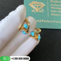 Marli Cleo Gold Huggie Earrings -CLEO-E19 | Turquoise