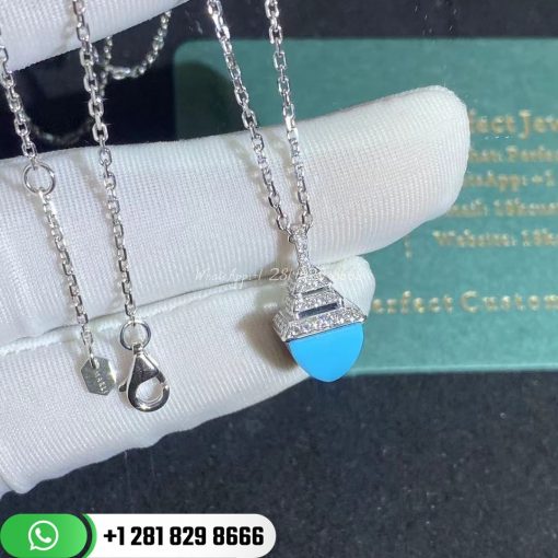 Marli Cleo Rev Mini Diamond Pendant - CLEO-N37 | Turquoise