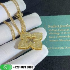 Roberto Coin Venetian Princess Pendant in 18k Yellow Gold with Diamonds Medium ADR777CL1247
