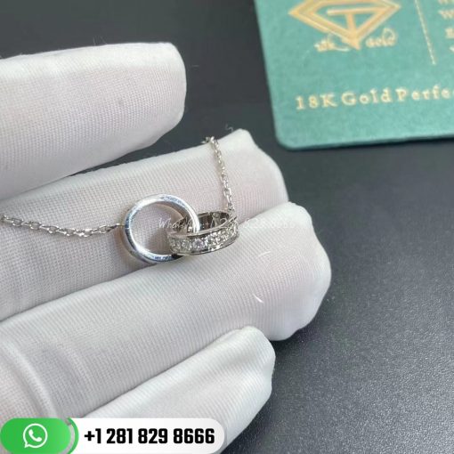 Cartier Love Necklace Diamonds White Gold- B7013700