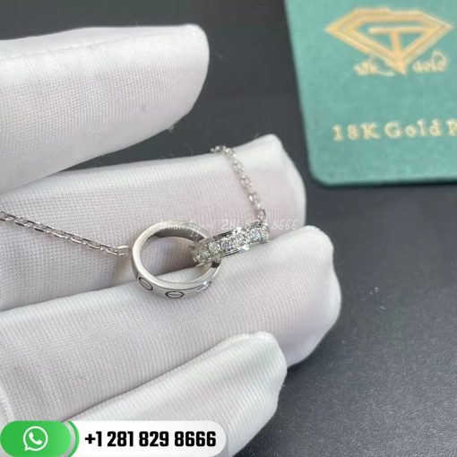 Cartier Love Necklace Diamonds White Gold- B7013700