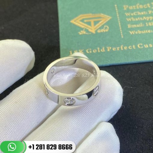 Cartie Love Ring 3 Diamonds White Gold - B4032500