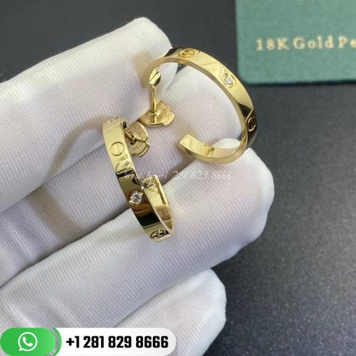 Cartier Love Earrings Yellow Gold Diamond - B8301433