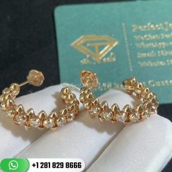Cartier Clash De Cartier Earrings Diamonds Rose Gold - N8515173