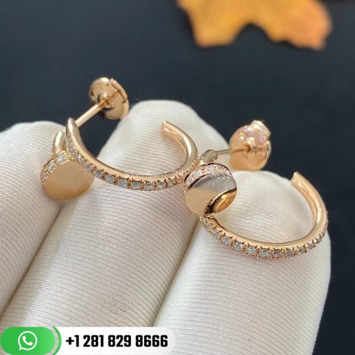 Cartier Juste Un Clou Earrings Rose Gold Diamonds - B8301429