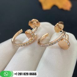 Cartier Juste Un Clou Earrings Rose Gold Diamonds - B8301429
