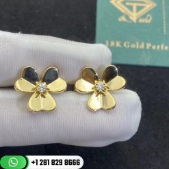 Van Cleef & Arpels Frivole Earrings Small Model Yellow Gold Diamond - VCARB65700