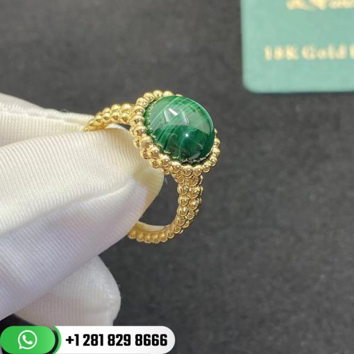 Van Cleef & Arpels Perlée Couleurs Ring Yellow Gold Malachite - VCARP4DP00