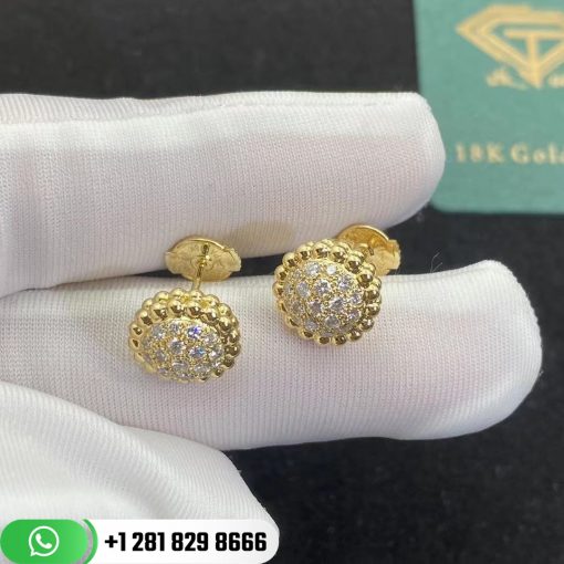 Van Cleef & Arpels Perlée Diamonds Earrings Yellow Gold Diamond - VCARO9PG00