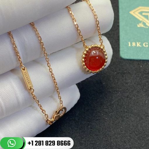 Van Cleef & Arpels Perlée Couleurs Pendant Rose Gold Carnelian - VCARP4DO00