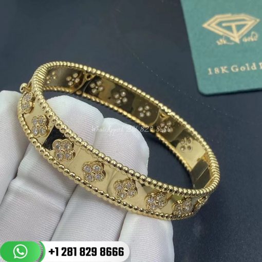 Van Cleef & Arpels Perlée Clovers Bracelet Small Model Yellow Gold Diamond – VCARP3O100