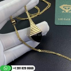 Marli Cleo Rev Midi Luxe Gold Pendant CLEO-N38 | Black Onyx