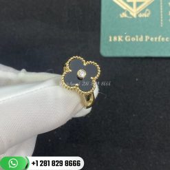 Van Cleef & Arpels Vintage Alhambra Ring Yellow Gold Onyx - VCARA41000