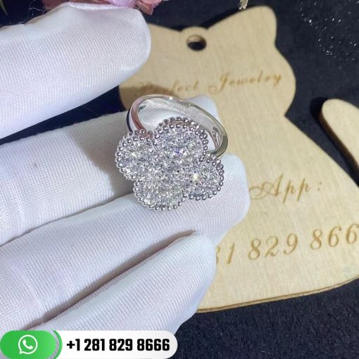 Van Cleef & Arpels Magic Alhambra Ring White Gold Diamond - VCARN9WU00