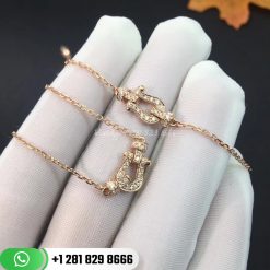 Fred Force 10 Necklace 18k Yellow Gold and Diamonds Small Model 7B0189