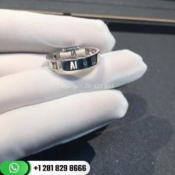 Tiffany & Co. 18k White Gold Atlas Pierced Ring with Diamonds