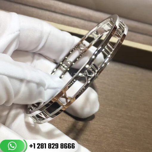 Tiffany Atlas Roman Numeral Bracelet in White Gold