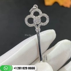 Tiffany Keys Crown Key in Platinum with Pavé Diamonds