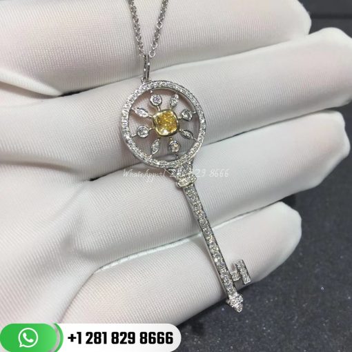 Tiffany Star Key Pendant With a Cushion-cut Yellow Diamond