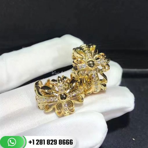 Chrome Hearts 22K Floral Cross Ring