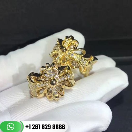 Chrome Hearts 22K Floral Cross Ring