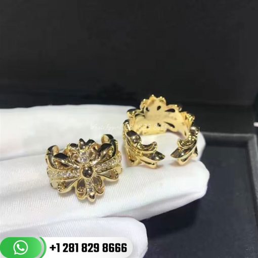Chrome Hearts 22K Floral Cross Ring