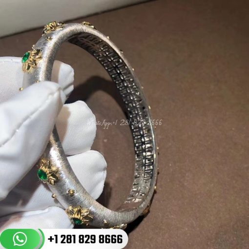 Buccellati Macri Bracelet White Gold and Emerald