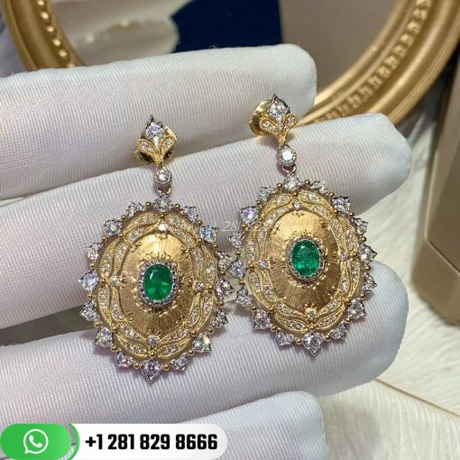 Buccellati Pendant Earrings Vintage Craftsmanship and Emeralds