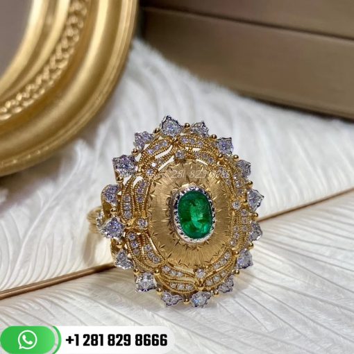 Buccellati Vintage Ring and Emerald