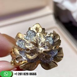 Buccellati Vintage Diamond Leaf Ring