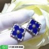 Buccellati Opera Earrings with Lapis Accents 18K White Gold