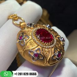 Buccellati Cuff Pendant Yellow Gold and Ruby