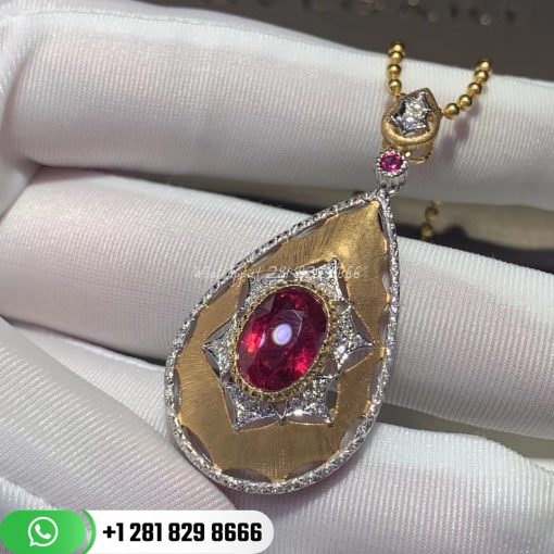 Buccellati Antique Textured Ruby Pendant