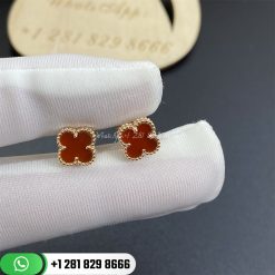 Van Cleef Arpels Sweet Alhambra Earstuds Rose gold Carnelian VCARN6BO00