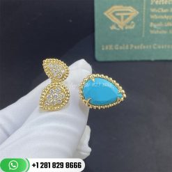 Boucheron Serpent Bohème Triple Motif Diamond Ring with Turquoise