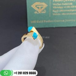 Marli Cleo Gold Slim Ring Yellow Gold Slim Ring CLEO-R20-Turquoise