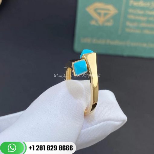 Marli Cleo Gold Slim Ring Yellow Gold Slim Ring CLEO-R20-Turquoise