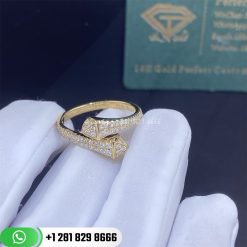 Marli Cleo Full Diamond Slim Ring Yellow Gold Full Diamond Slim Wrap Ring CLEO-R8